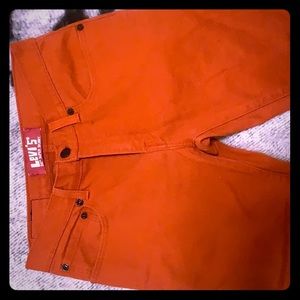 Levi 510 Super Skinny Jeans Orange 28x28